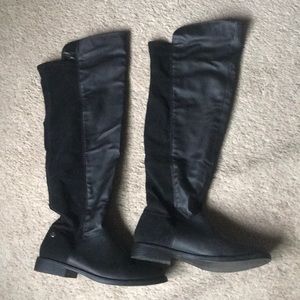 Woman’s black boots